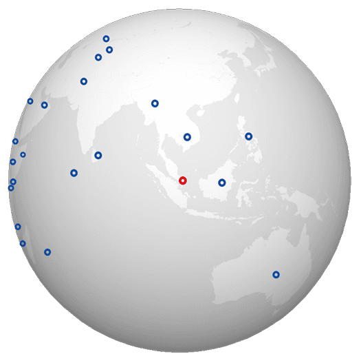 Global reach map